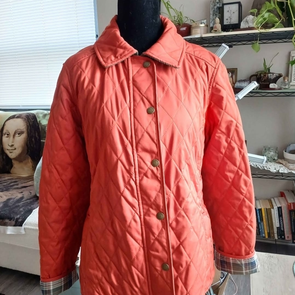 Women's Quilted Jacket - Coral